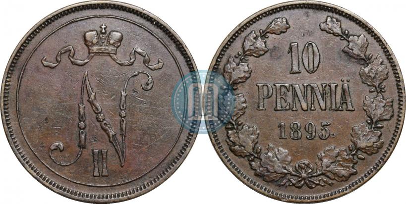 Фото 10 пенни 1895 года  