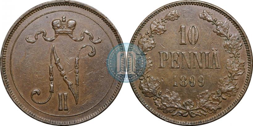 Picture 10 pennia 1899 year  