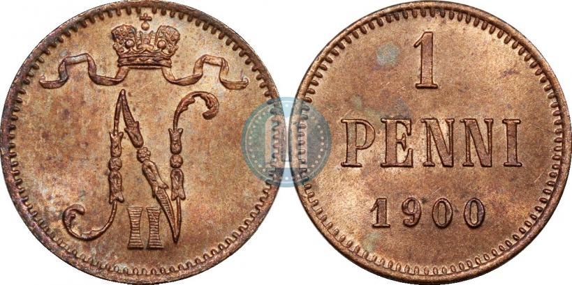 Picture 1 penni 1900 year  