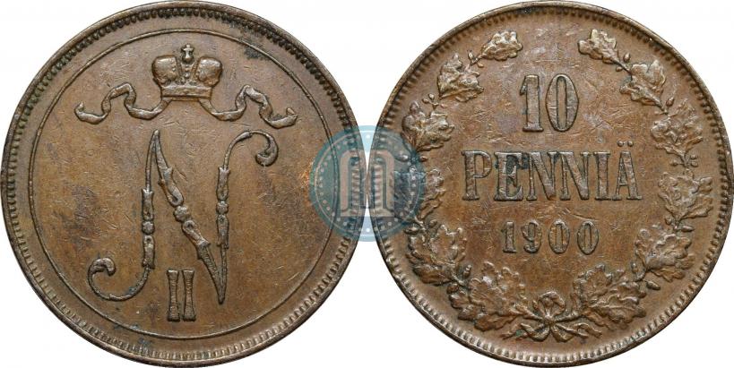 Фото 10 пенни 1900 года  