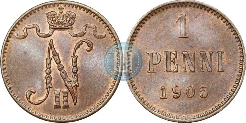Picture 1 penni 1905 year  