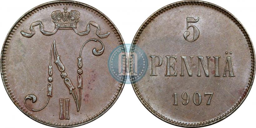 Фото 5 пенни 1907 года  
