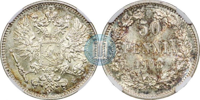 Picture 1 markka 1908 year L 