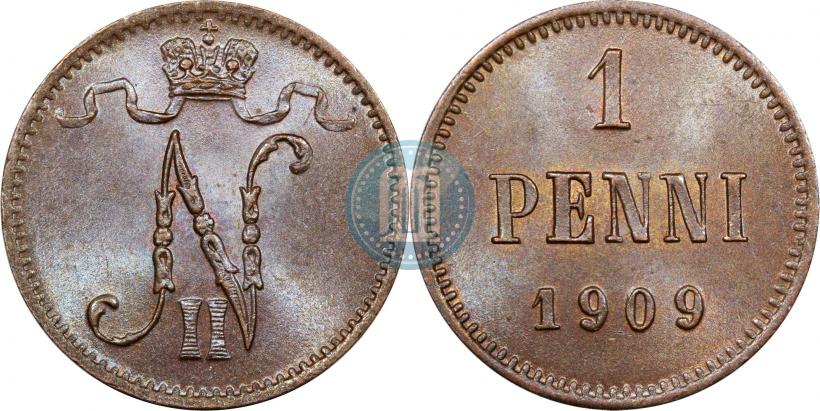 Picture 1 penni 1909 year  