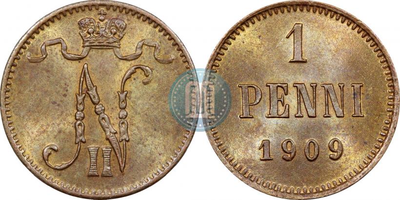 Picture 1 penni 1909 year  
