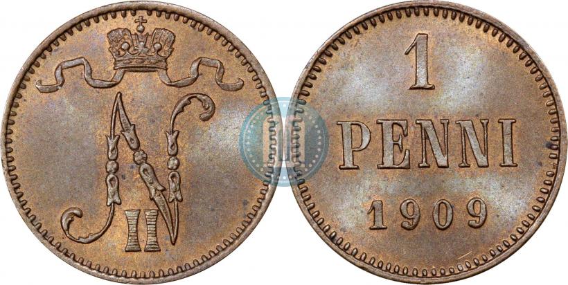 Picture 1 penni 1909 year  