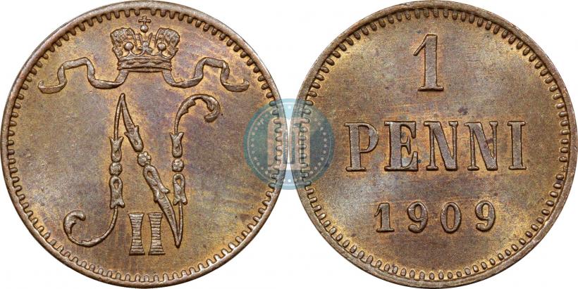 Picture 1 penni 1909 year  