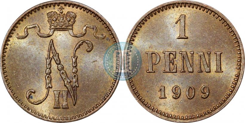 Picture 1 penni 1909 year  
