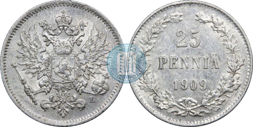Фото 25 пенни 1909 года L 