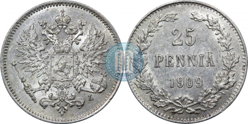 Picture 25 pennia 1909 year L 