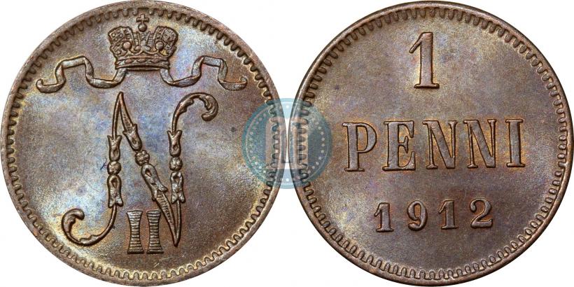 Фото 1 пенни 1912 года  