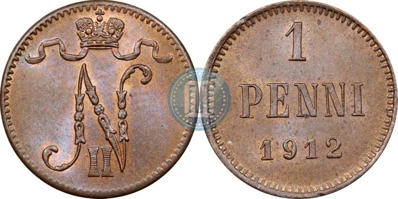 Фото 1 пенни 1912 года  