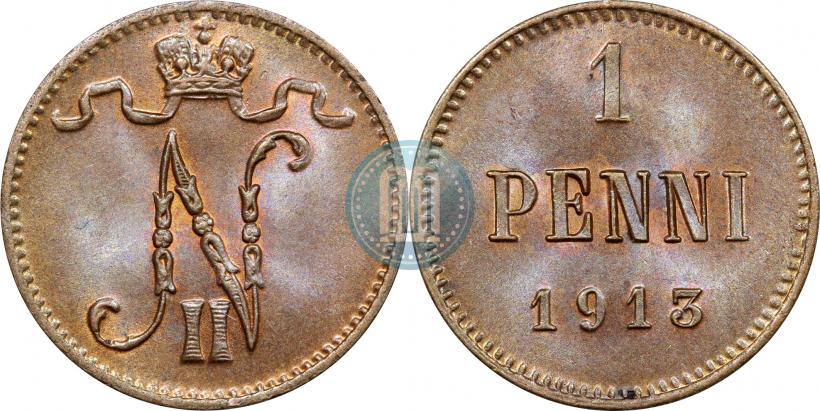 Фото 1 пенни 1913 года  