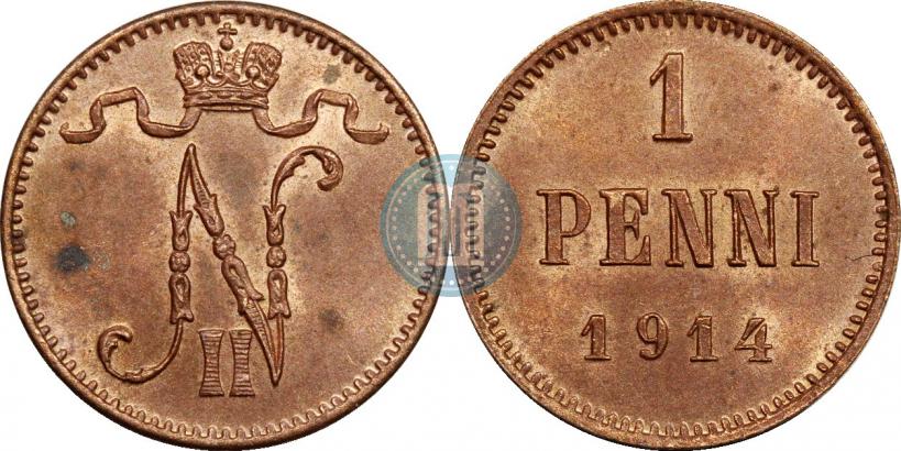 Фото 1 пенни 1914 года  