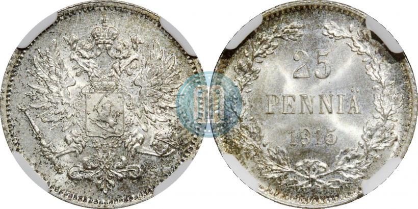 Picture 25 pennia 1915 year S 