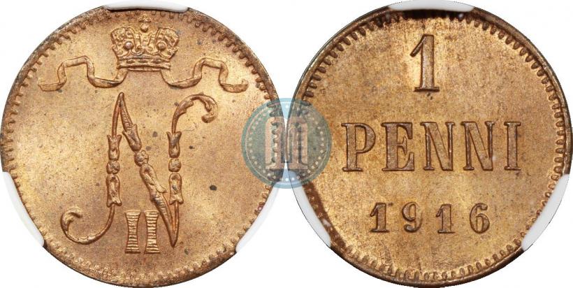 Фото 1 пенни 1916 года  