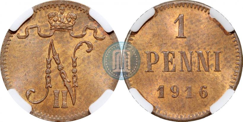 Фото 1 пенни 1916 года  