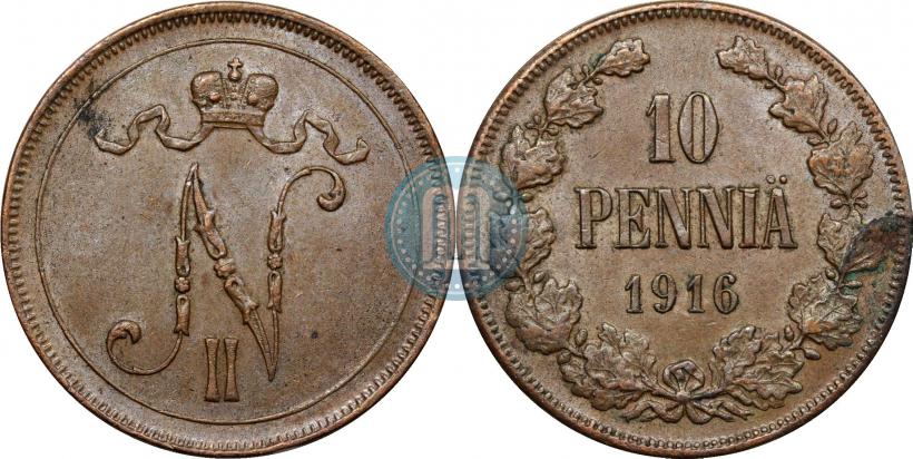 Picture 10 pennia 1916 year  