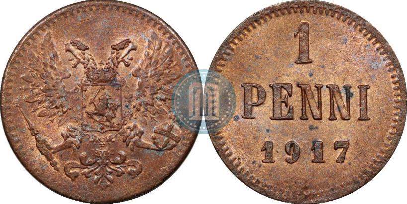 Фото 1 пенни 1917 года  