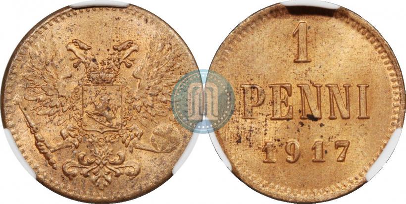 Фото 1 пенни 1917 года  