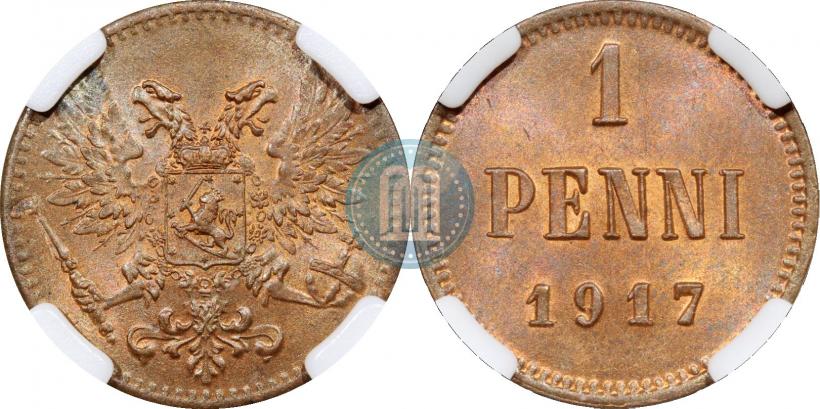 Фото 1 пенни 1917 года  