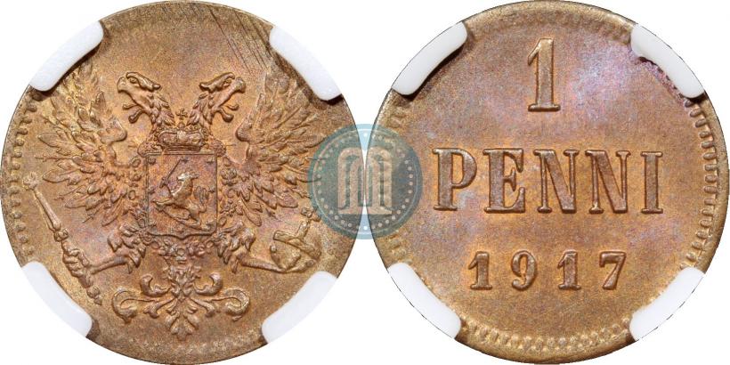 Фото 1 пенни 1917 года  