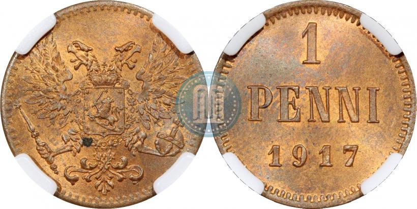 Фото 1 пенни 1917 года  
