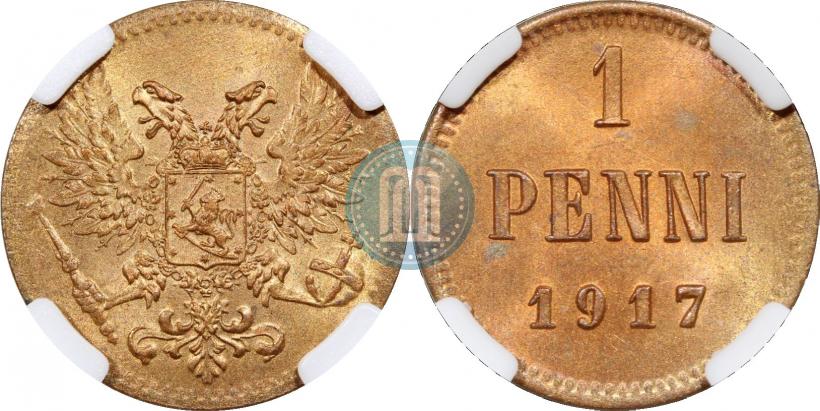 Фото 1 пенни 1917 года  