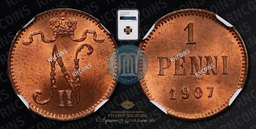 Фото 1 пенни 1907 года  