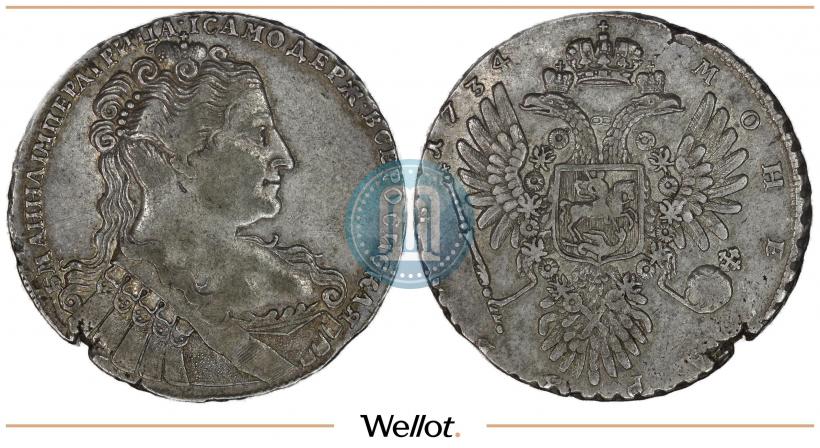 Фото Полтина 1733 года  