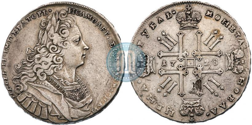 Picture 1 rouble 1728 year  "Type of 1727"
