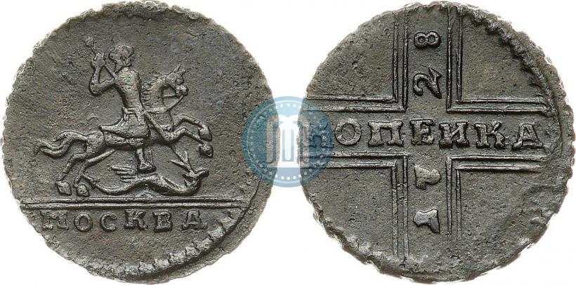Picture 1 kopeck 1728 year МОСКВА 