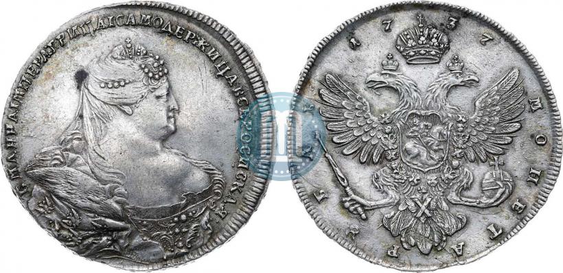Picture 1 rouble 1737 year  "Moscow type"
