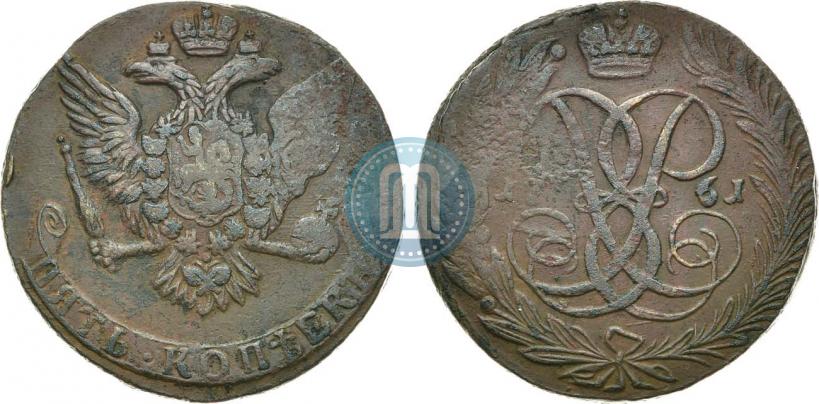 Picture 5 kopecks 1761 year  