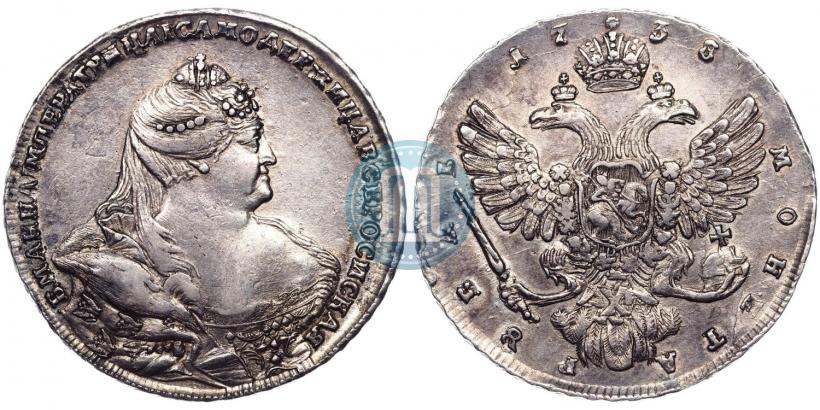 Picture 1 rouble 1738 year  "Moscow type"
