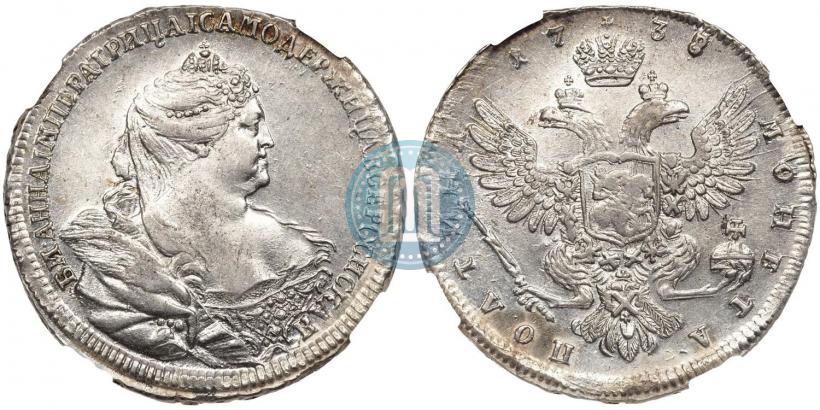 Фото Полтина 1738 года  "Московский тип"