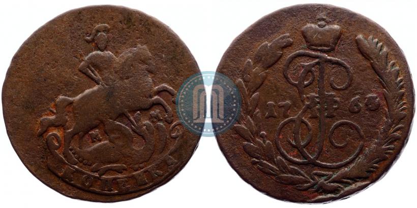 Picture 1 kopeck 1764 year ММ 