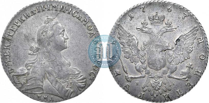 Фото 1 рубль 1767 года ММД-EI 