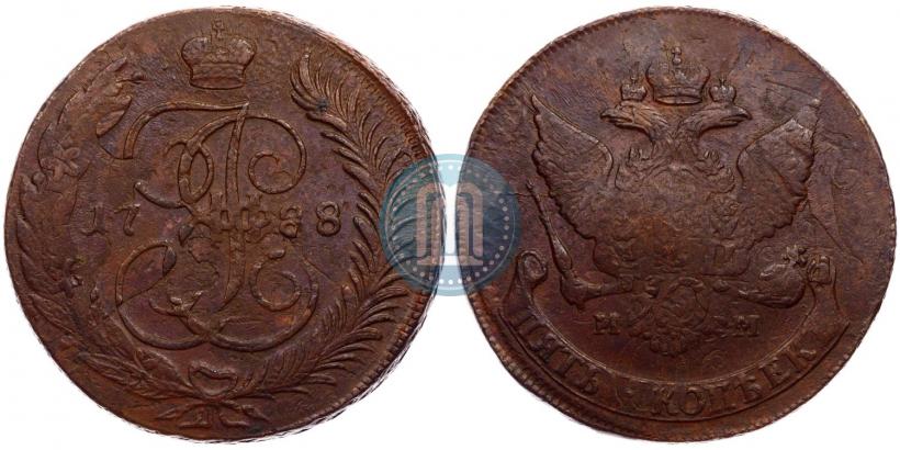 Picture 5 kopecks 1788 year ММ 