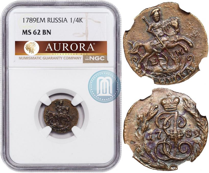 Фото Полушка 1789 года ЕМ 