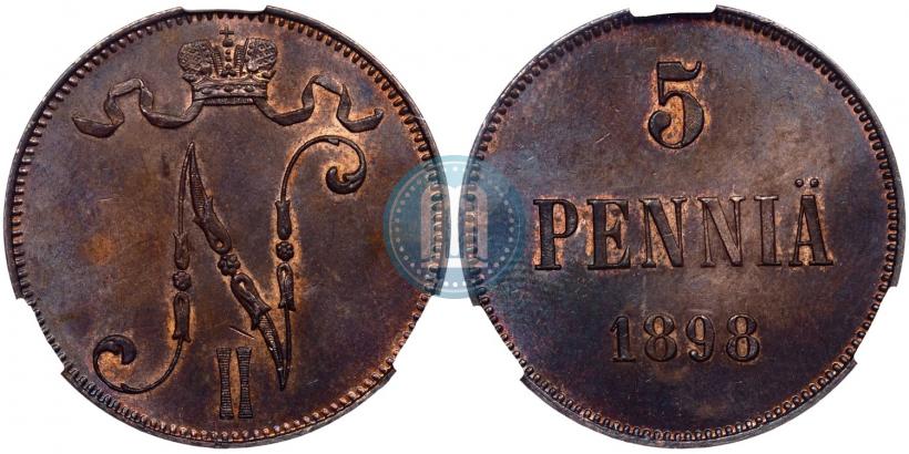 Фото 5 пенни 1898 года  