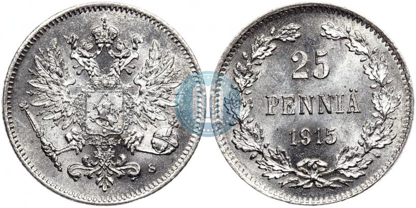 Фото 25 пенни 1915 года S 