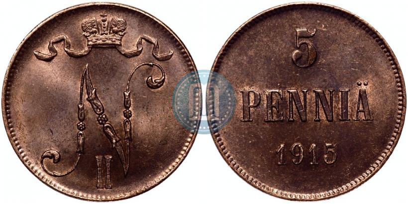 Фото 5 пенни 1915 года  