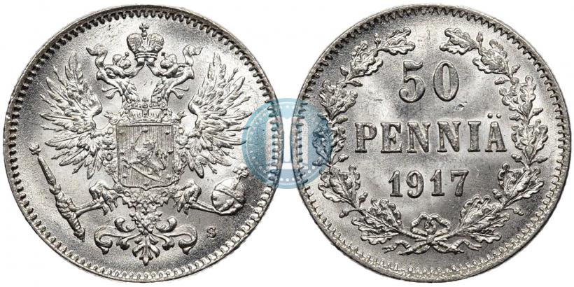 Фото 50 пенни 1917 года S 