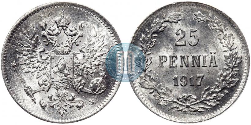 Фото 25 пенни 1917 года S 