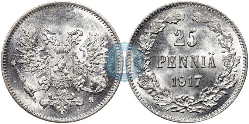 Picture 25 pennia 1917 year S 