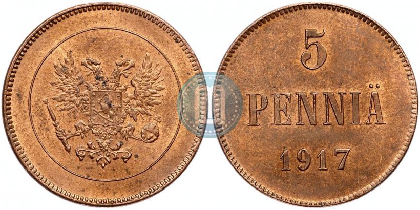 Фото 5 пенни 1917 года  