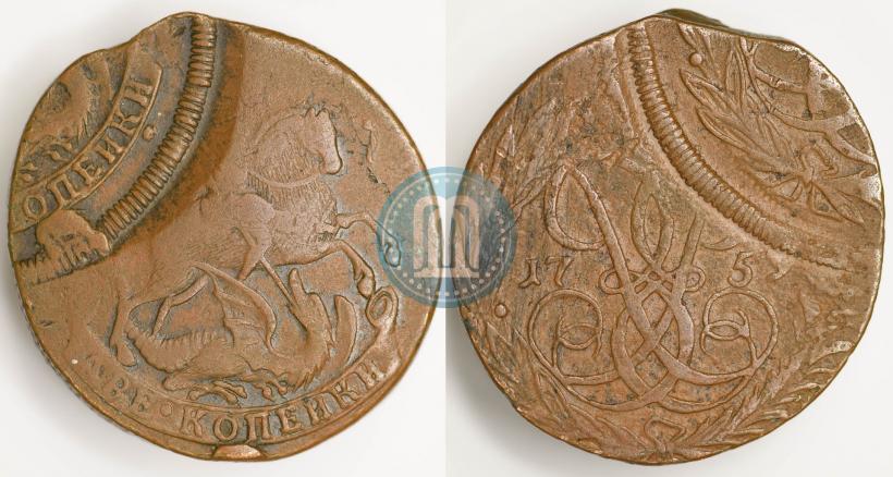 Picture 2 kopecks 1759 year  "Nominal under St. George"