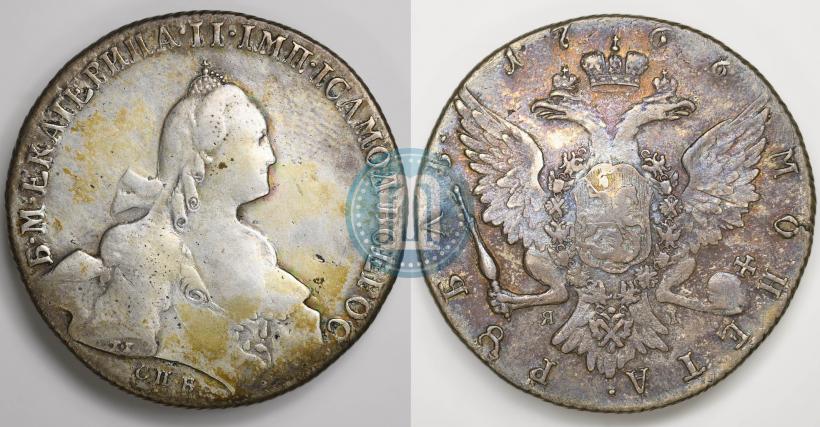 Фото 1 рубль 1766 года СПБ-ЯI 