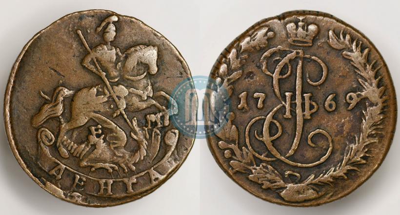 Фото Денга 1769 года ЕМ 